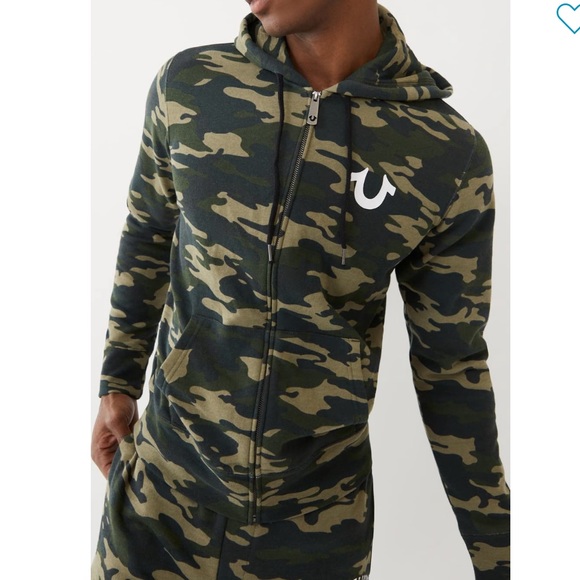 🔚🔜True Religion Large Camo Logo Zip Up Hoodie - Picture 6 of 12
